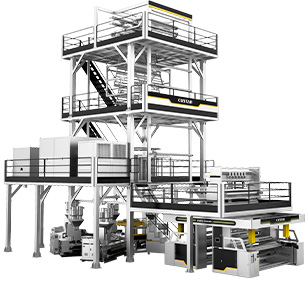 三层共挤复合基材膜吹膜机